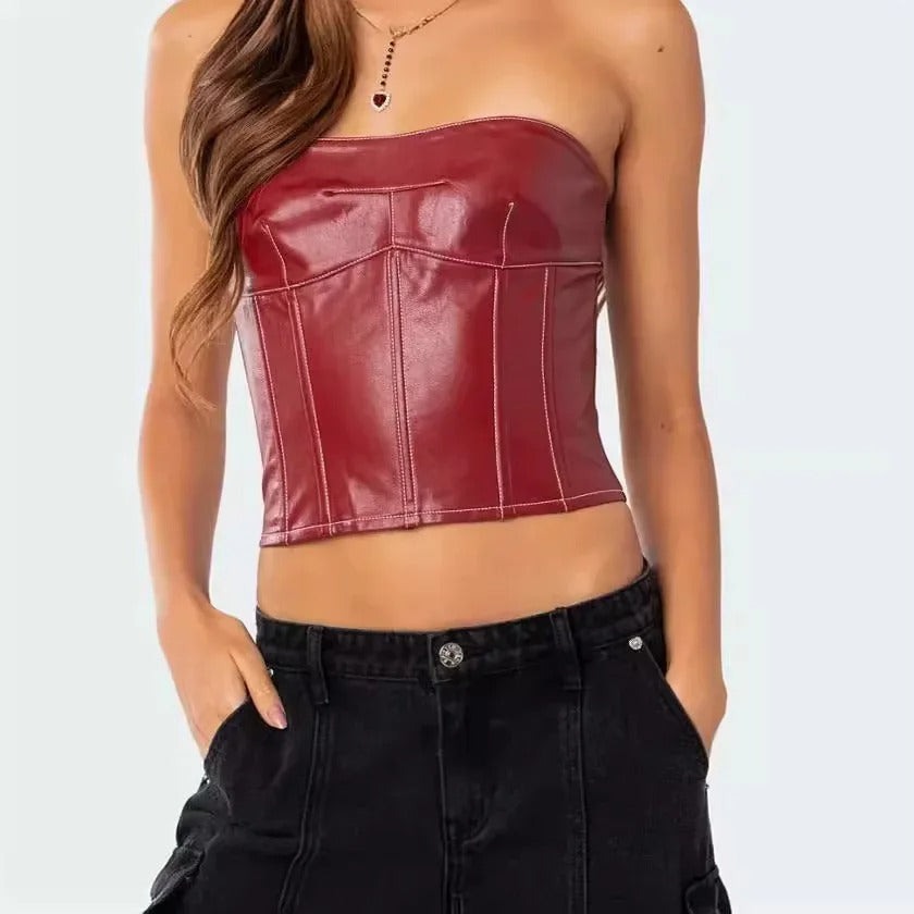 Scarlet Witch Leather Corset Top