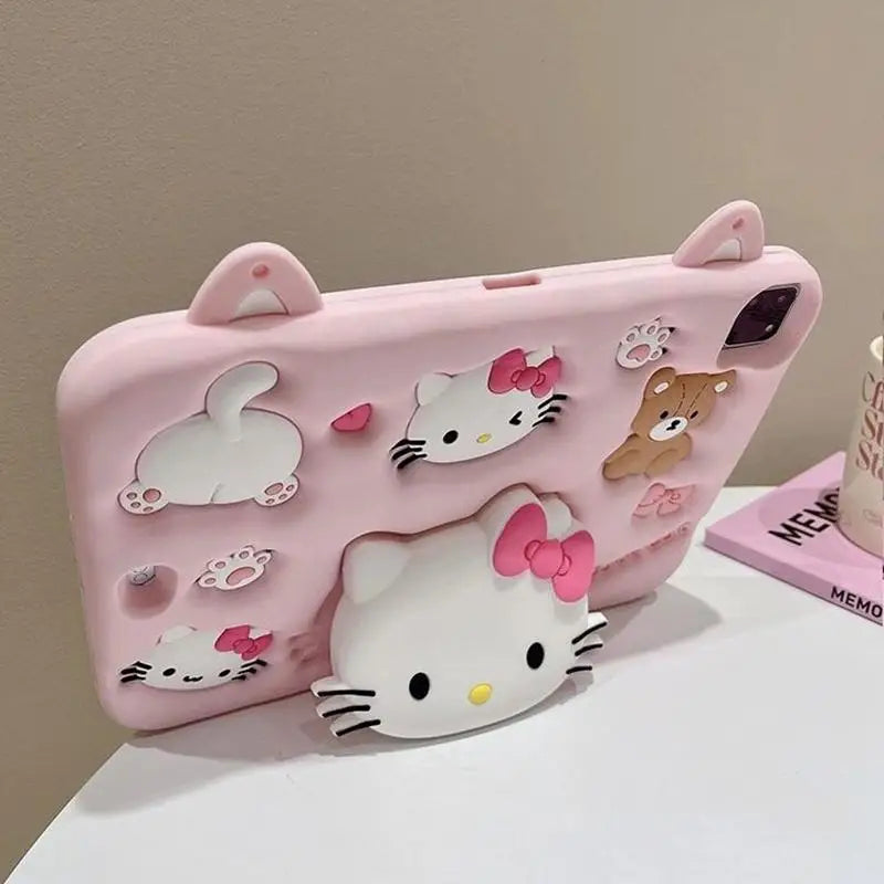 'Cute Cat' Hello Kitty Bear iPad Case