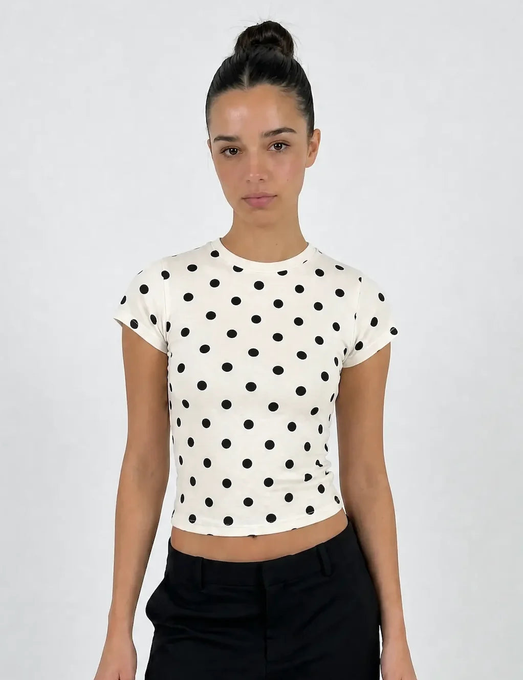 Gabbie Crewneck Polka Top