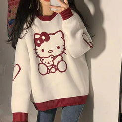 Hello Kitty Loose Sweater – Luxandluxy