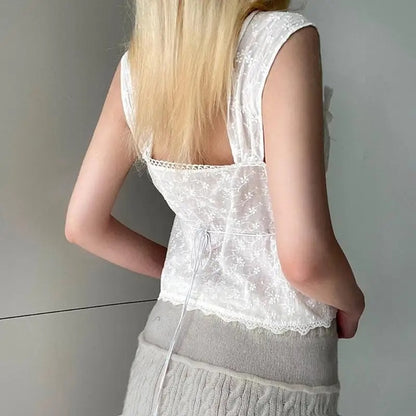 Seraphina Lace Ribbon Blouse