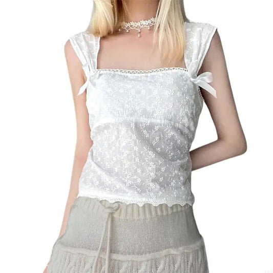 Seraphina Lace Ribbon Blouse