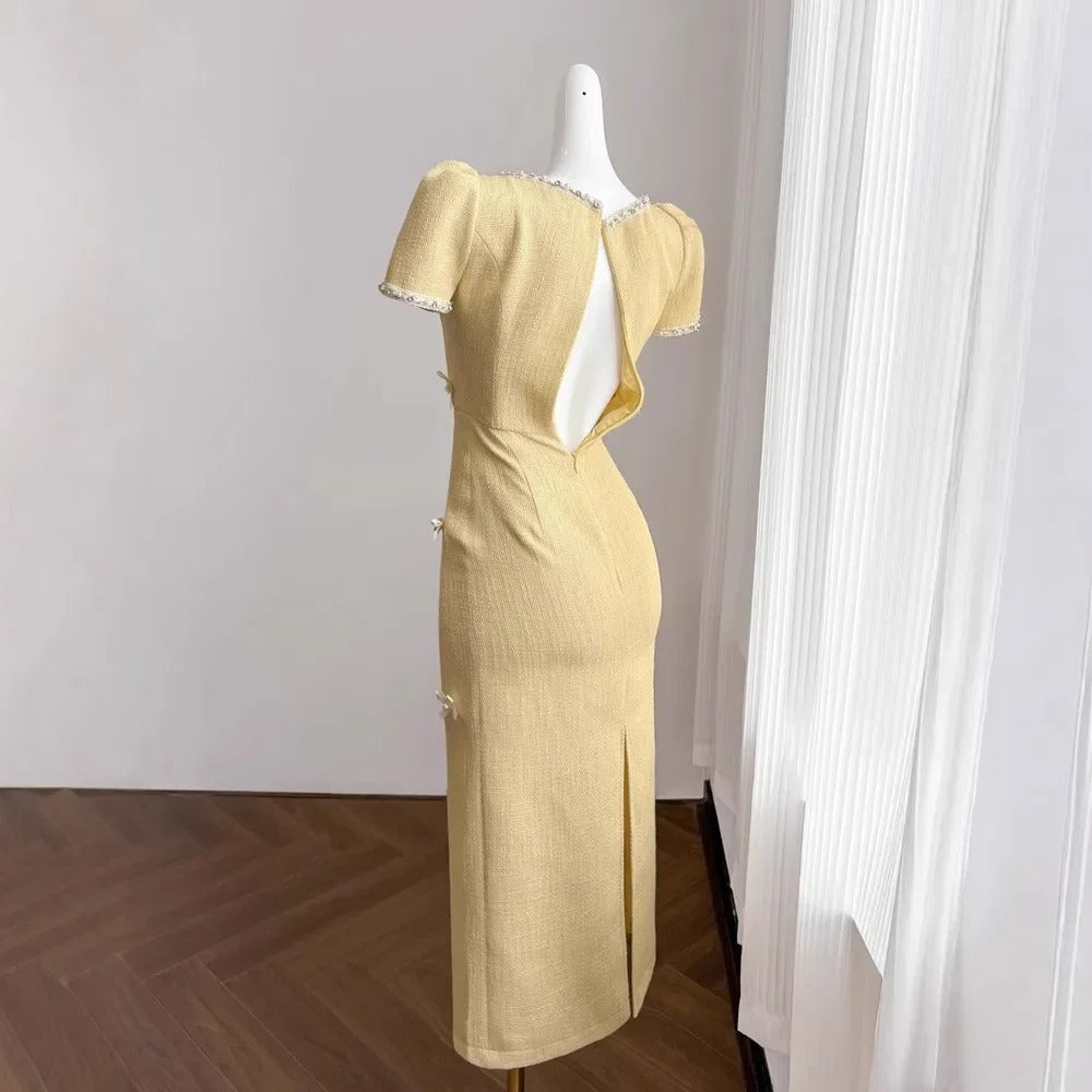 Serendipity Bow Ribbons Midi Dress