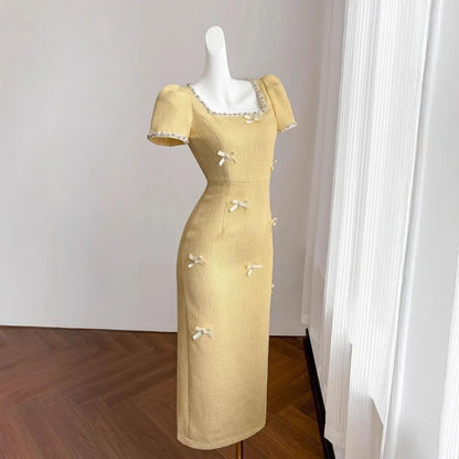 Serendipity Bow Ribbons Midi Dress