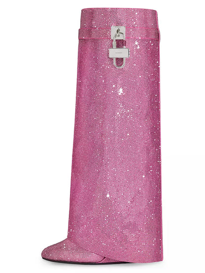 Shark Lock Boots In Strass