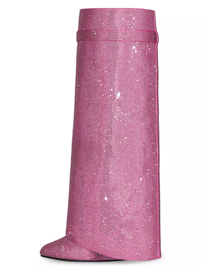 Shark Lock Boots In Strass