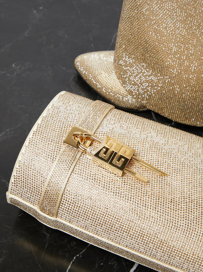 Shark Lock Boots In Strass