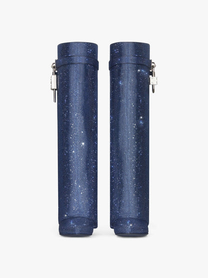 Shark Lock Boots In Strass