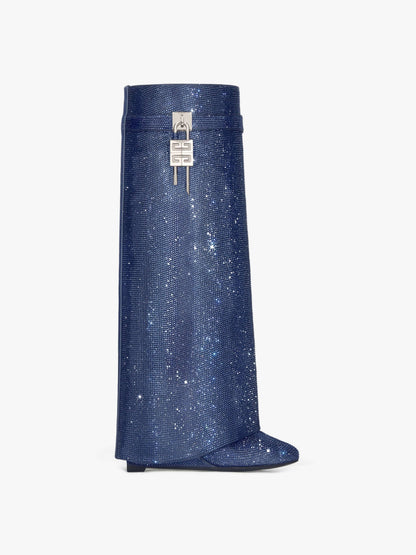 Shark Lock Boots In Strass