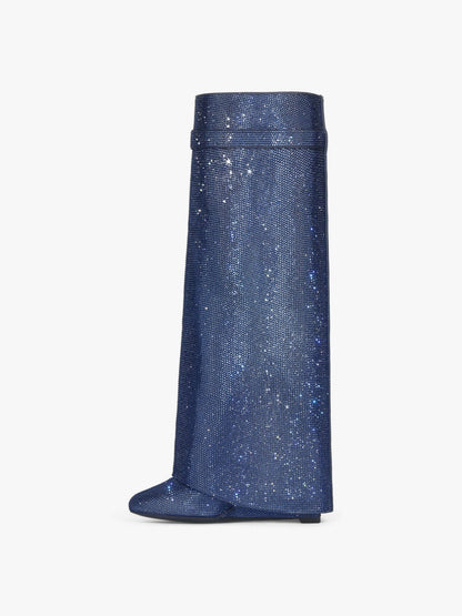 Shark Lock Boots In Strass