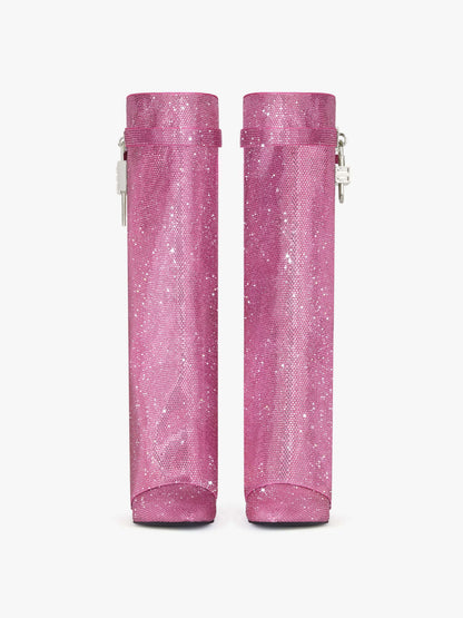 Shark Lock Boots In Strass