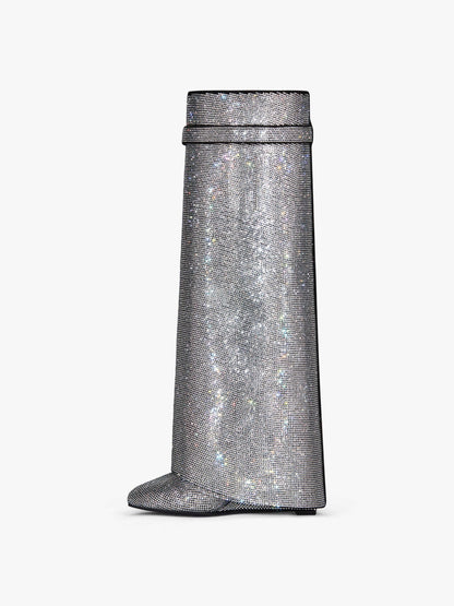 Shark Lock Boots In Strass