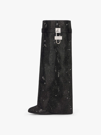 Shark Lock Boots In Strass