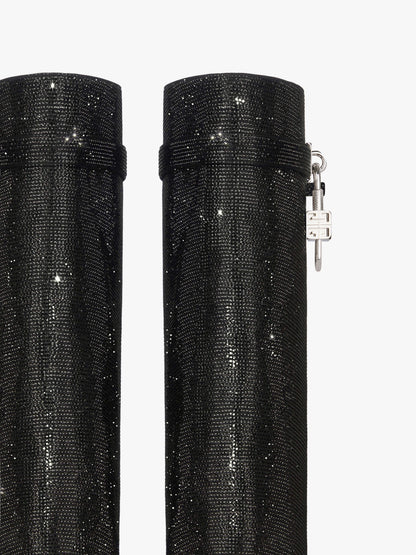 Shark Lock Boots In Strass