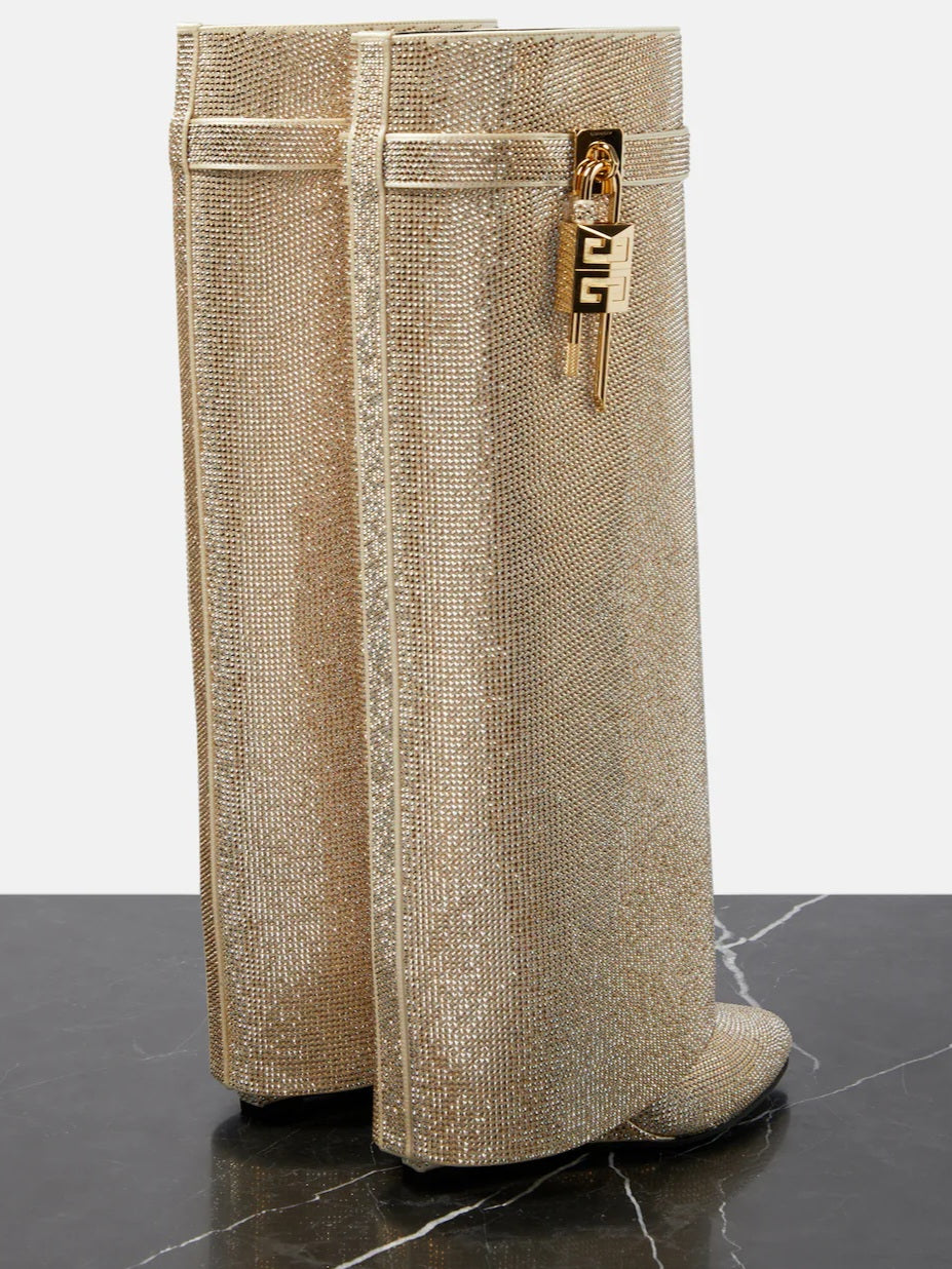 Shark Lock Boots In Strass