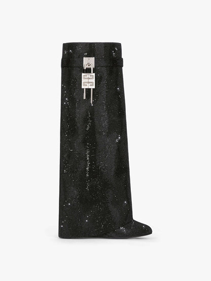 Shark Lock Boots In Strass