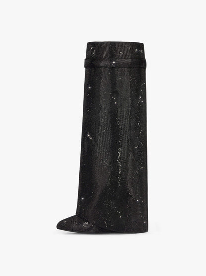 Shark Lock Boots In Strass