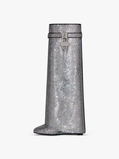 Shark Lock Boots In Strass