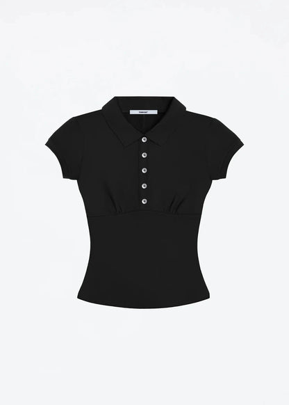 Sleek Flex Polo Crop Top