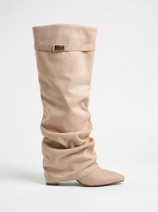 Slouchy Suede Knee High Boot