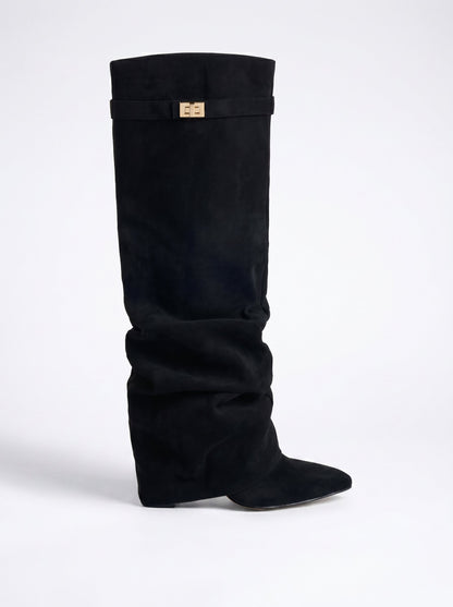 Slouchy Suede Knee High Boot