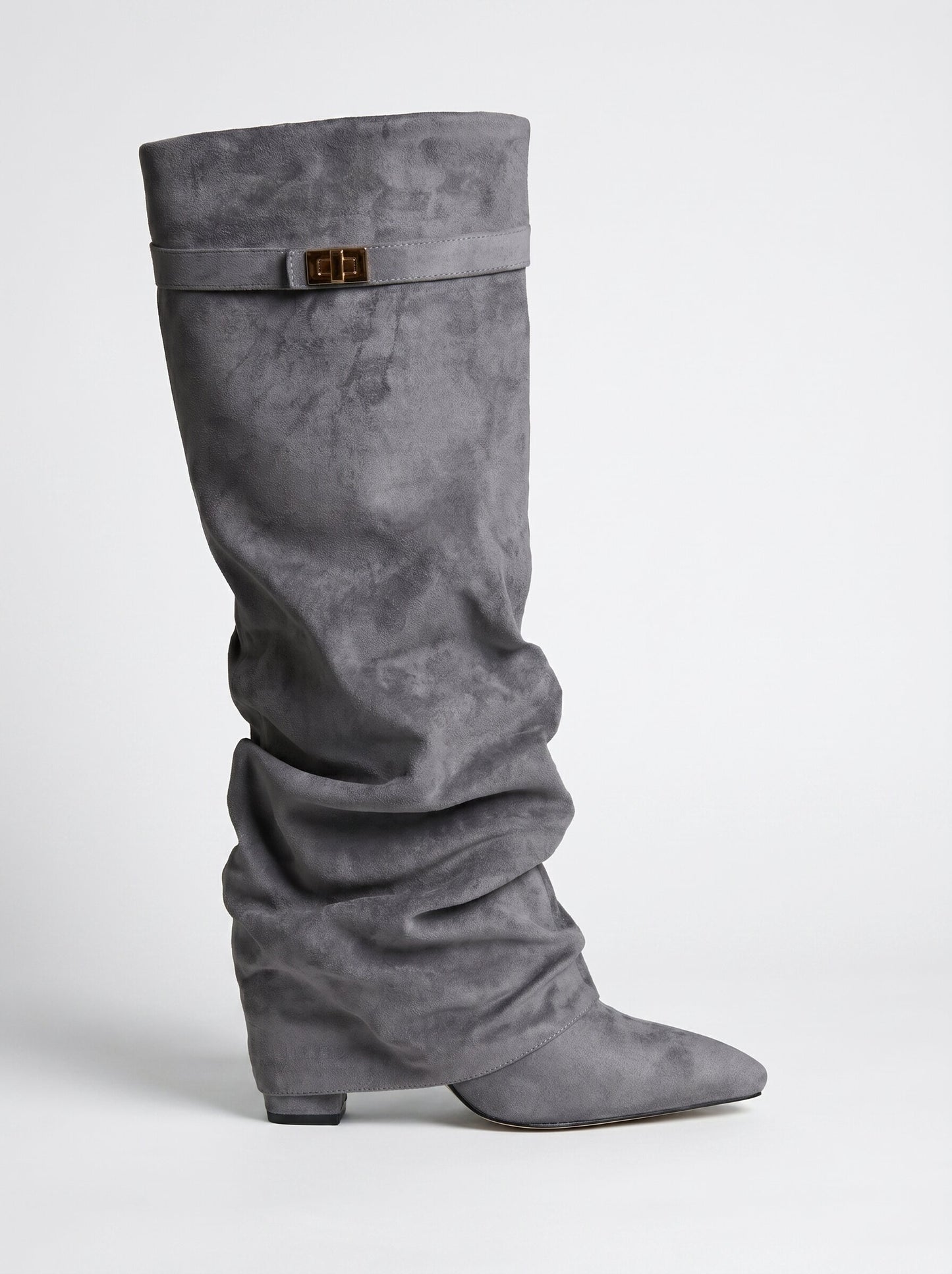 Slouchy Suede Knee High Boot