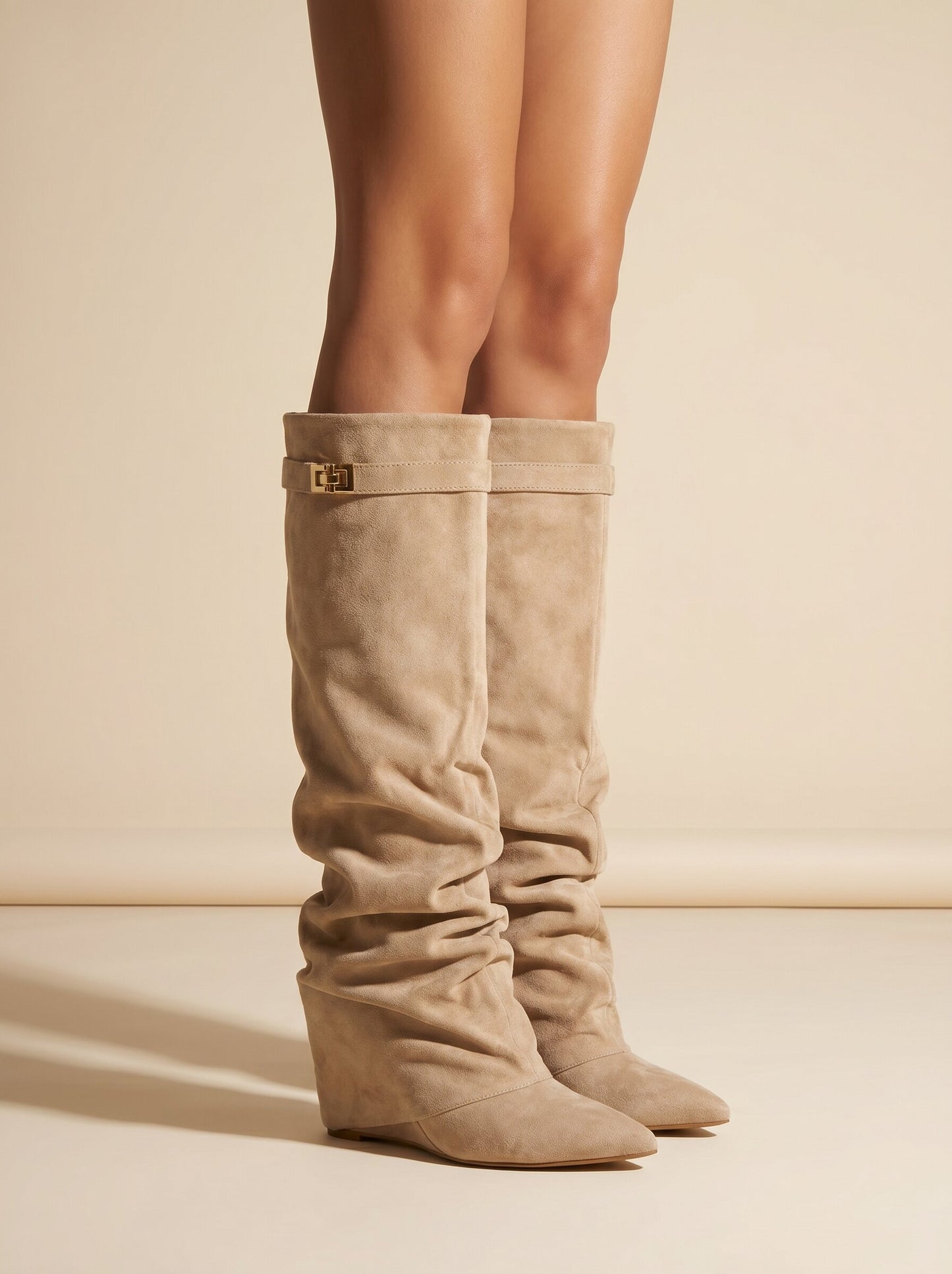 Slouchy Suede Knee High Boot