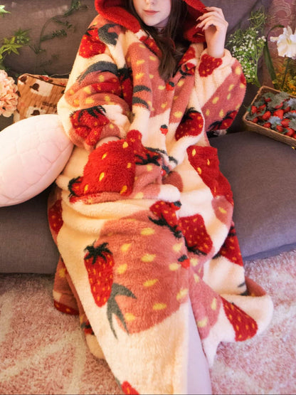 Soft & Cozy Strawberry Robe