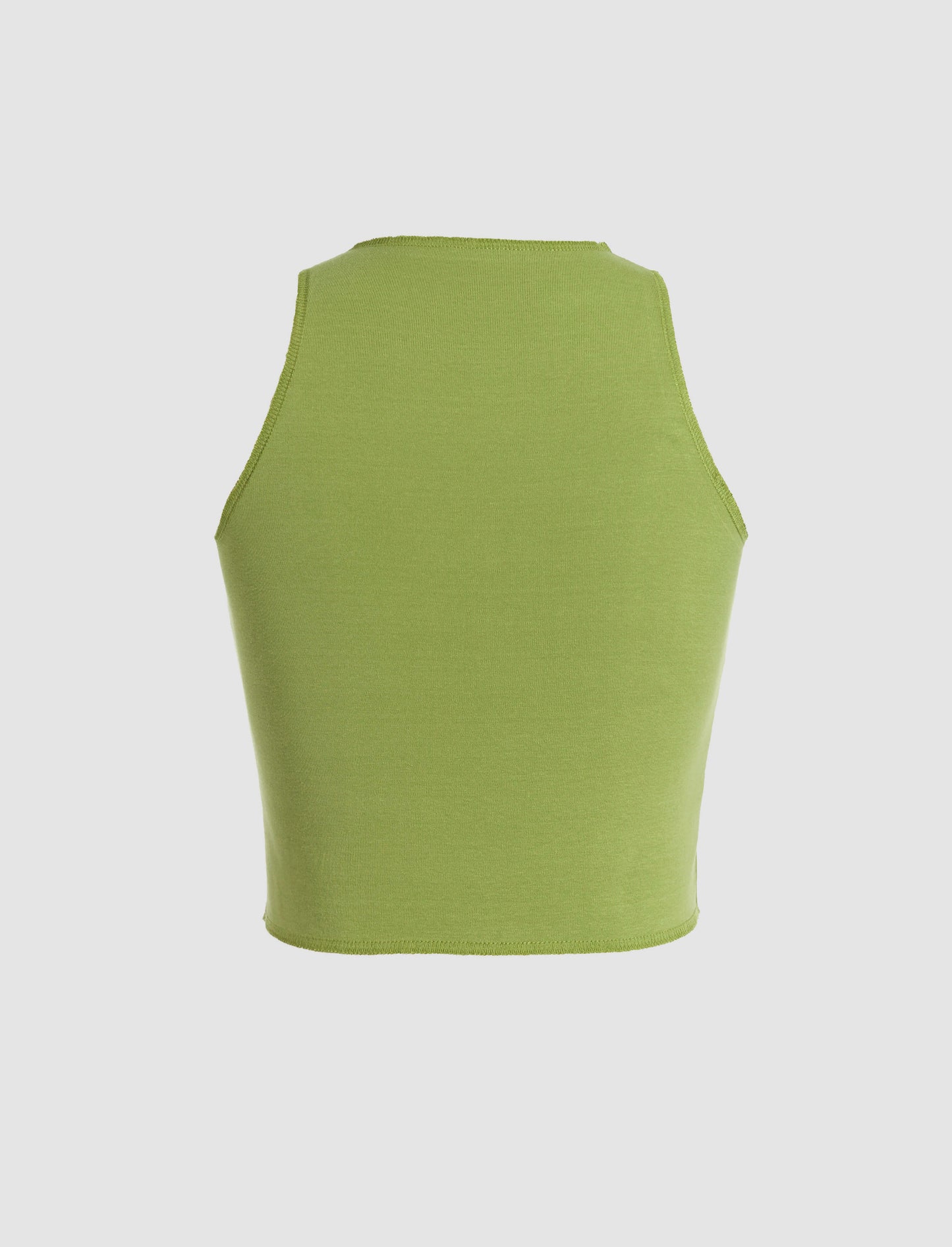 Solid Hibiscus Flower Tank Top