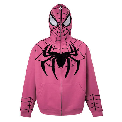 Spidey Web Full Zip Up Hoodie