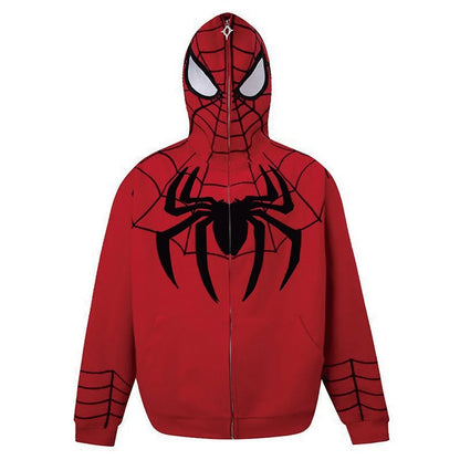 Spidey Web Full Zip Up Hoodie