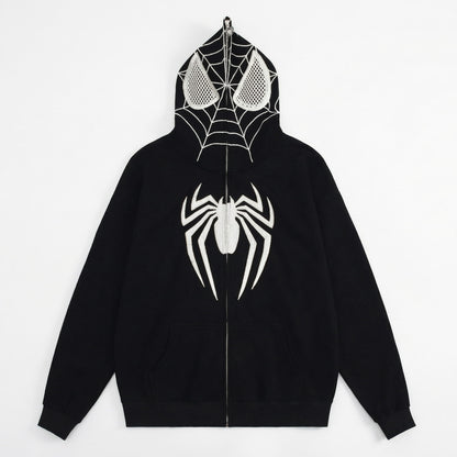Spidey Web Zip-Up Mask Hoodie (NEW)