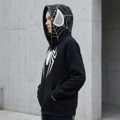 Spidey Web Zip-Up Mask Hoodie (NEW)