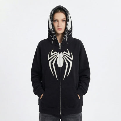 Spidey Web Zip-Up Mask Hoodie (NEW)