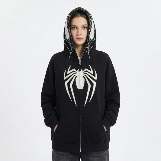 Spidey Web Zip-Up Mask Hoodie (NEW)