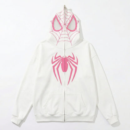 Spidey Web Zip-Up Mask Hoodie (NEW)