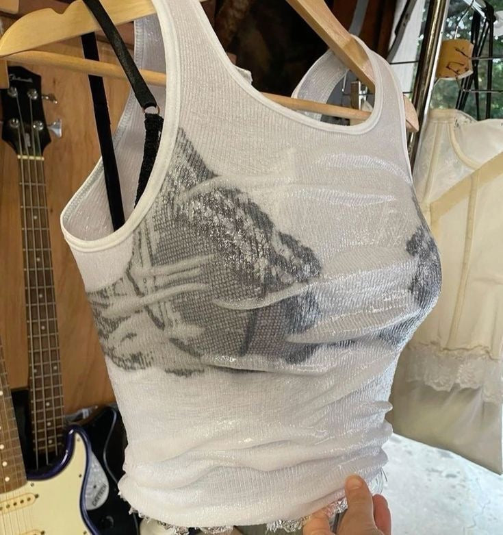 Star Cat Wet Tank Top