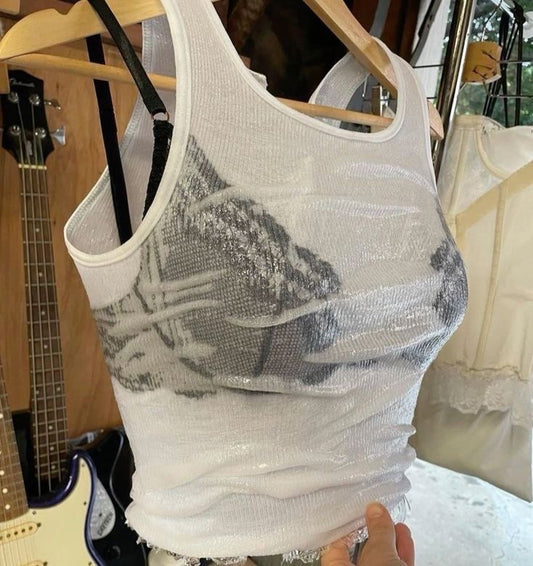 Star Cat Wet Tank Top