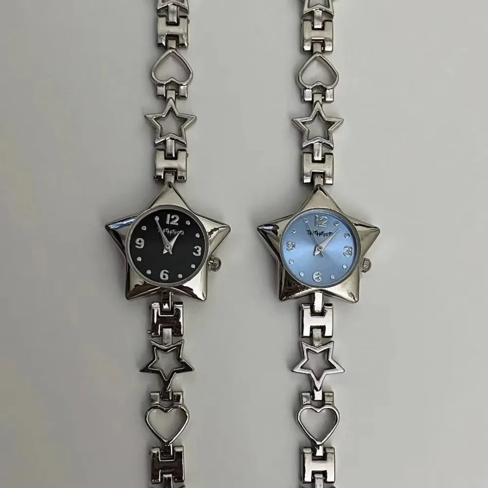 Star & Hearts Chain Bracelet Watch