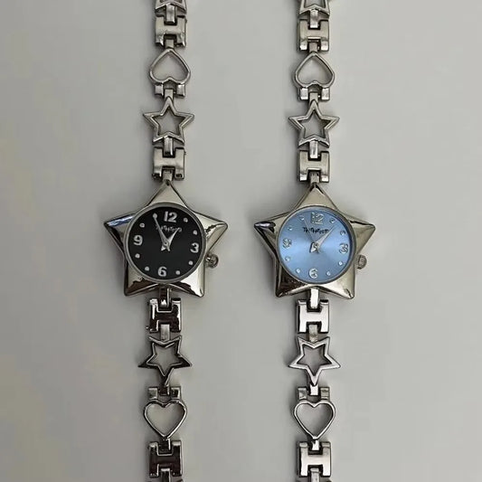 Star & Hearts Chain Bracelet Watch
