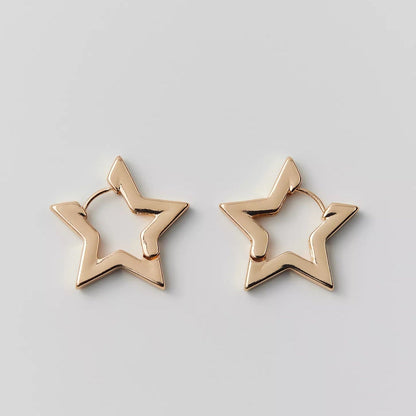 Star Hoop Earrings