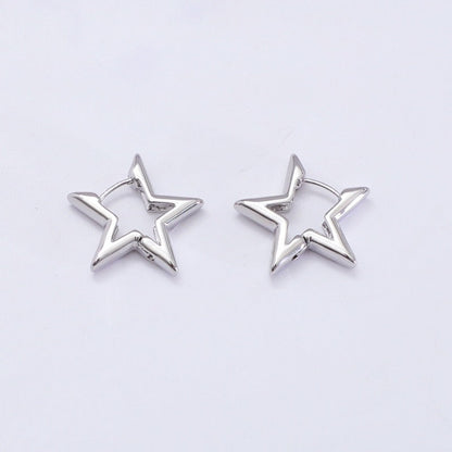 Star Hoop Earrings