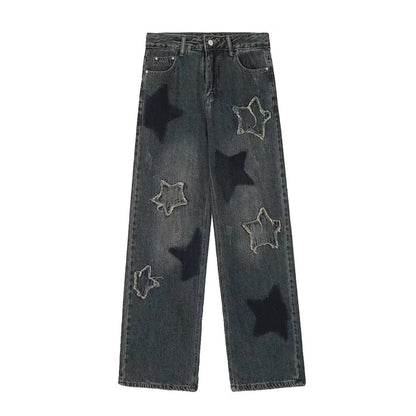 Star Patchwork Darring Display Denim Jeans