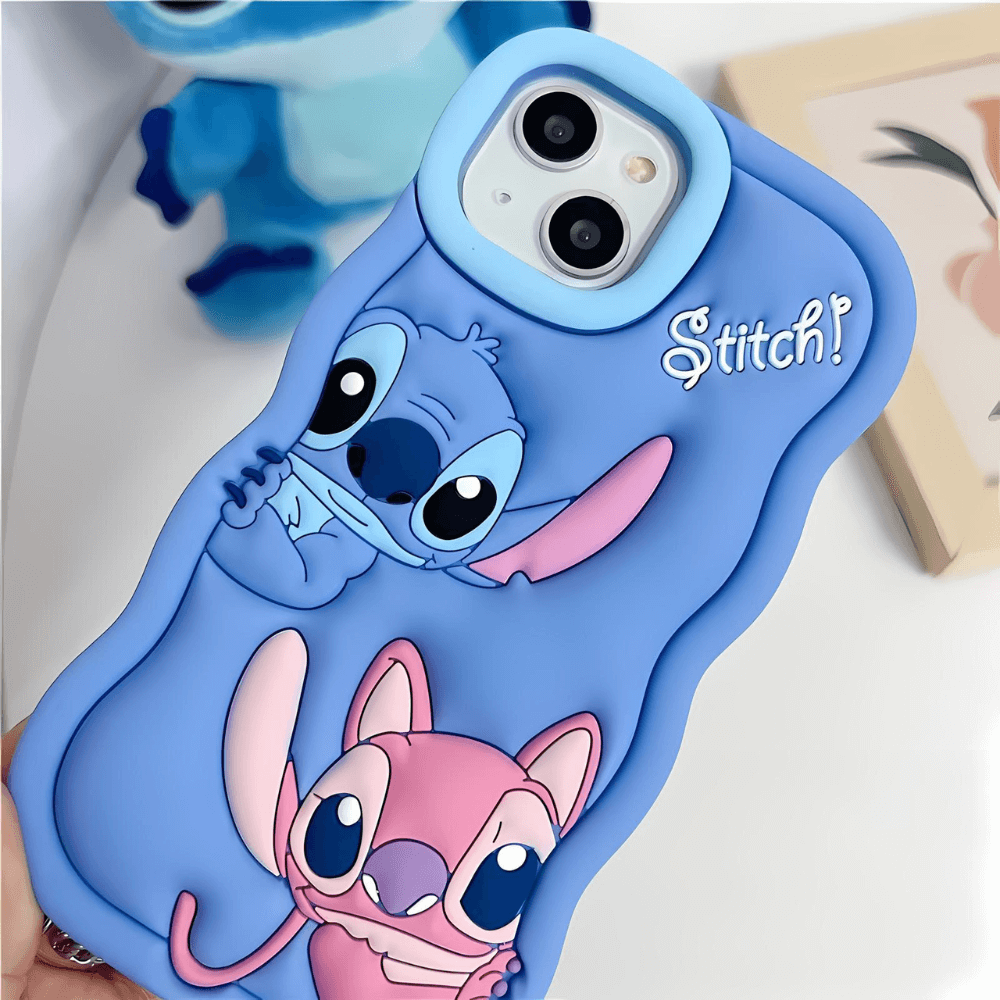 Stitch Angel Wavy iPhone Case