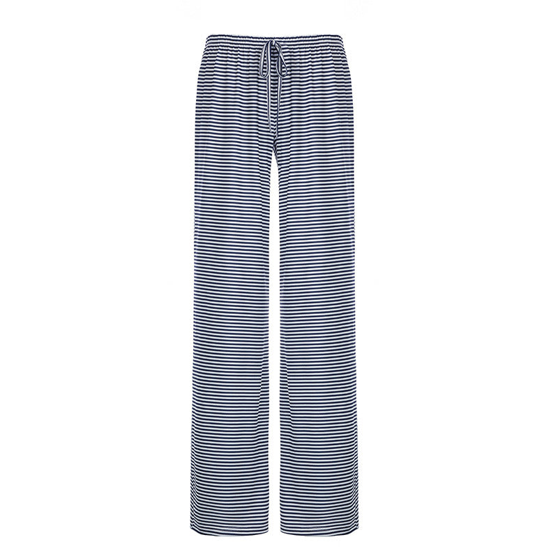 Striped Wide-Leg Lounge Pants