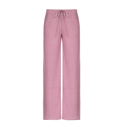 Striped Wide-Leg Lounge Pants