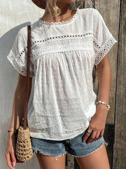 Sunday Morning Cotton Lace Blouse