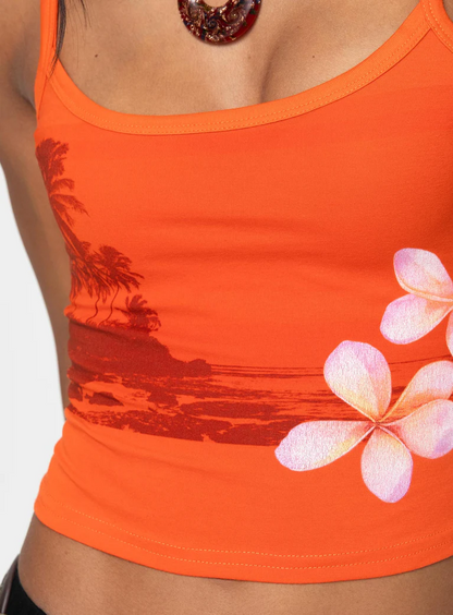 Sunset Tank Orange Top