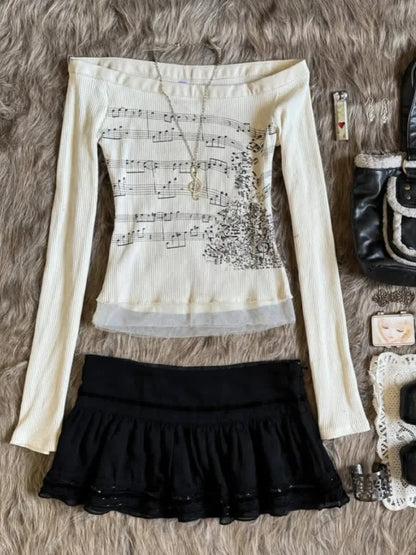 Symphony in Motion Off-Shoulder Top