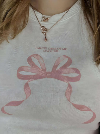 'Taking Care Of Me' Bow T-Shirt